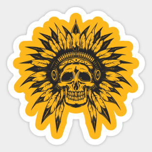 Black Chief Headress Sticker